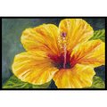 Jensendistributionservices Yellow Hibiscus by Malenda Trick Indoor or Outdoor Mat, 18 x 27 MI2557653
